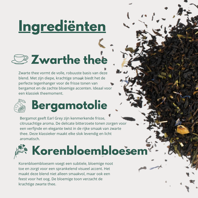 Earl Grey - Zwarte Thee met Hibiscus en Korenbloembloesem
