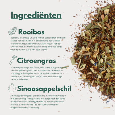 Rooibos - Zuid-Afrikaanse Rooibos mix met Citroengras en Sinaasappel