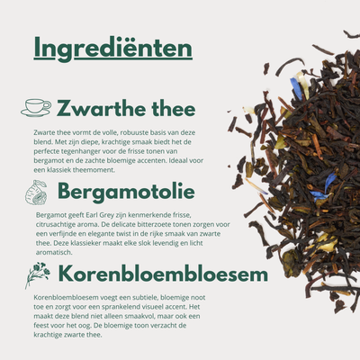 Earl Grey - Zwarte Thee met Hibiscus en Korenbloembloesem