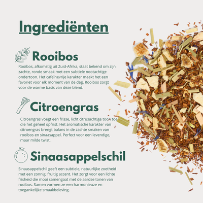 Rooibos - Zuid-Afrikaanse Rooibos mix met Citroengras en Sinaasappel