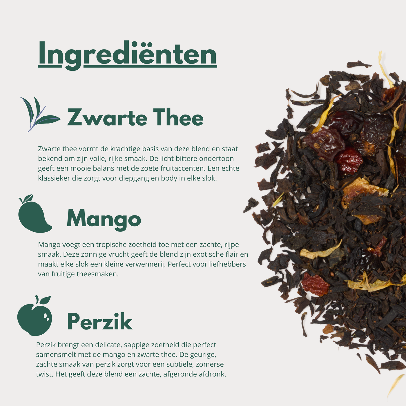 Mango - Zwarte Thee met Mango en Perzik