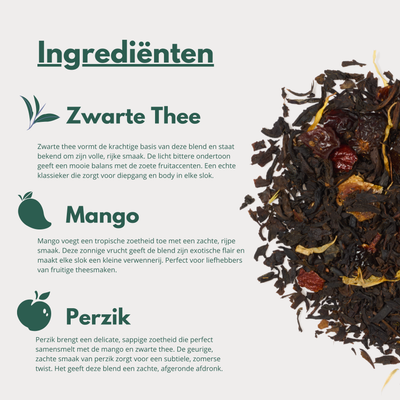 Mango - Zwarte Thee met Mango en Perzik