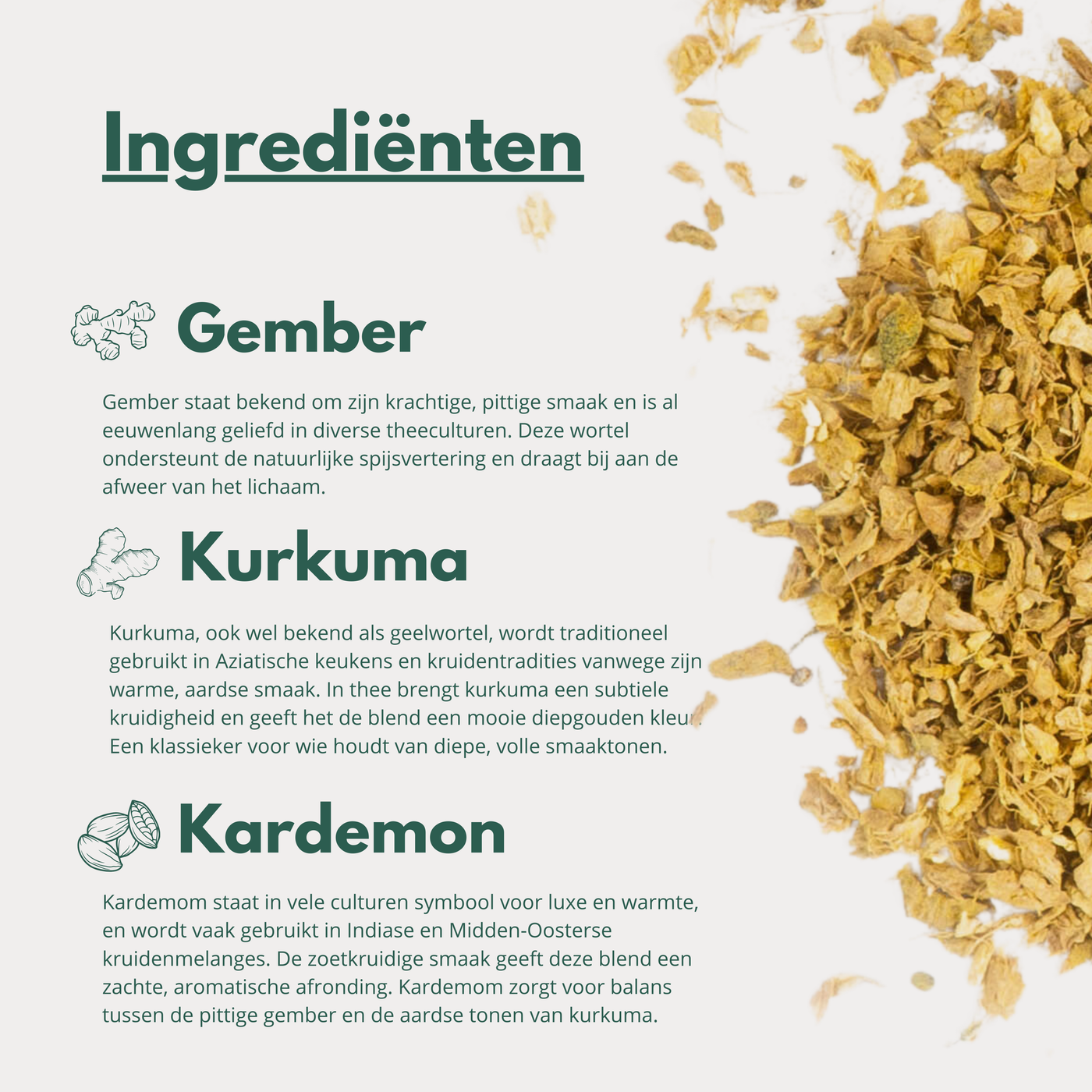 Ginger – Gember thee met Kurkuma ondersteunt de spijsvertering