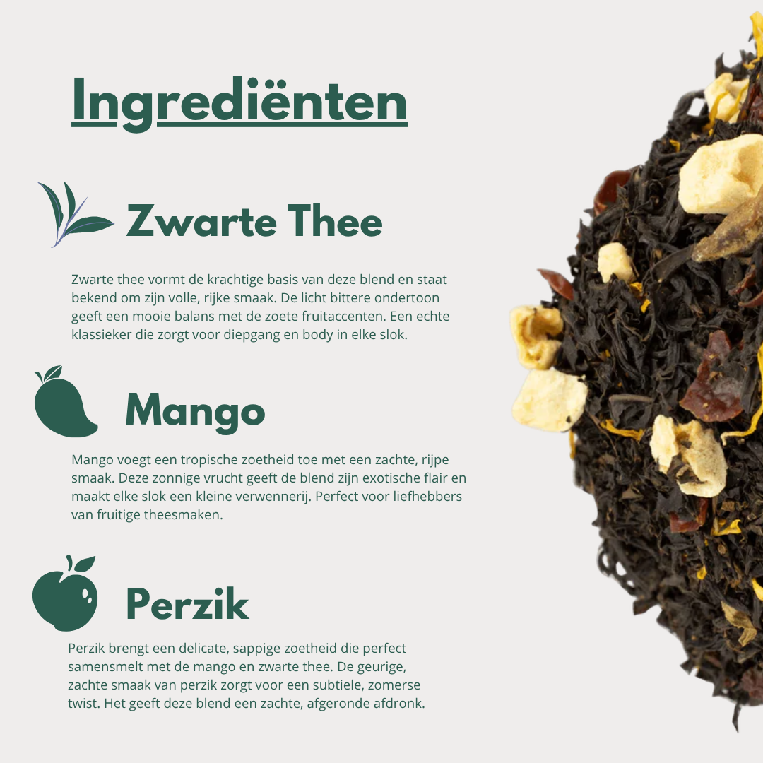 Mango - Zwarte Thee met Mango en Perzik