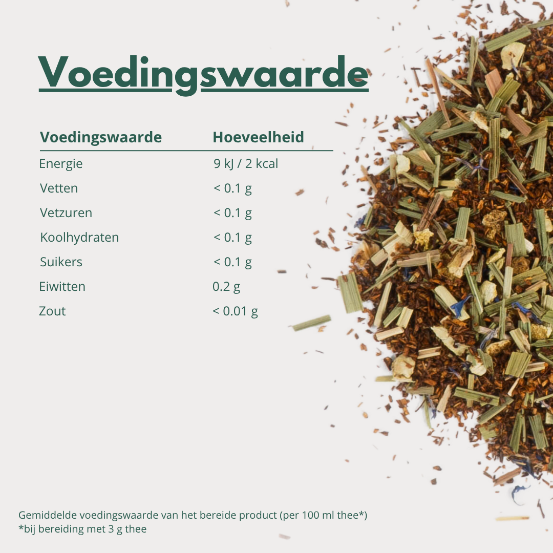 Rooibos - Zuid-Afrikaanse Rooibos mix met Citroengras en Sinaasappel