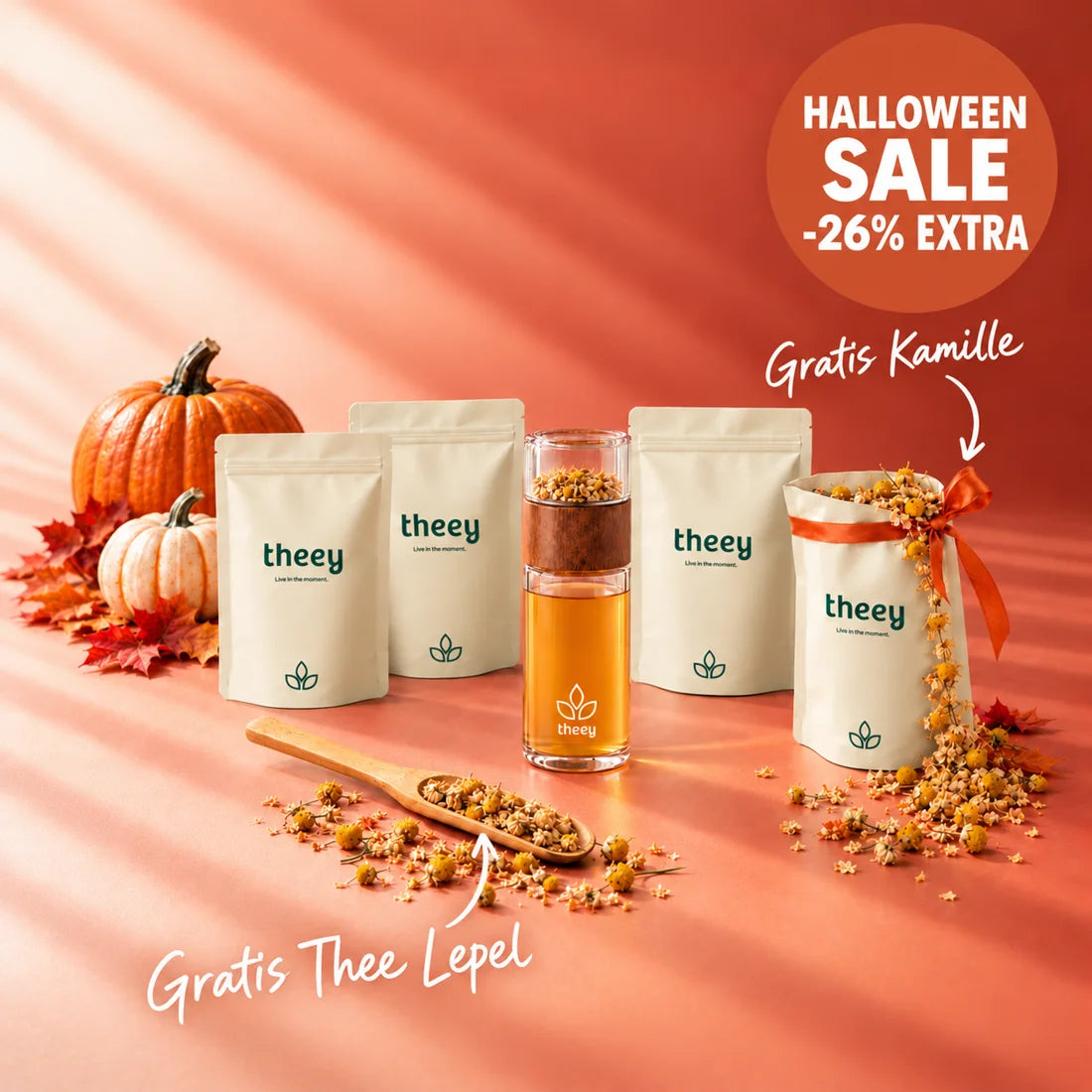 Cadeau Bundel met 2 gratis Thee Lepels en Kamille